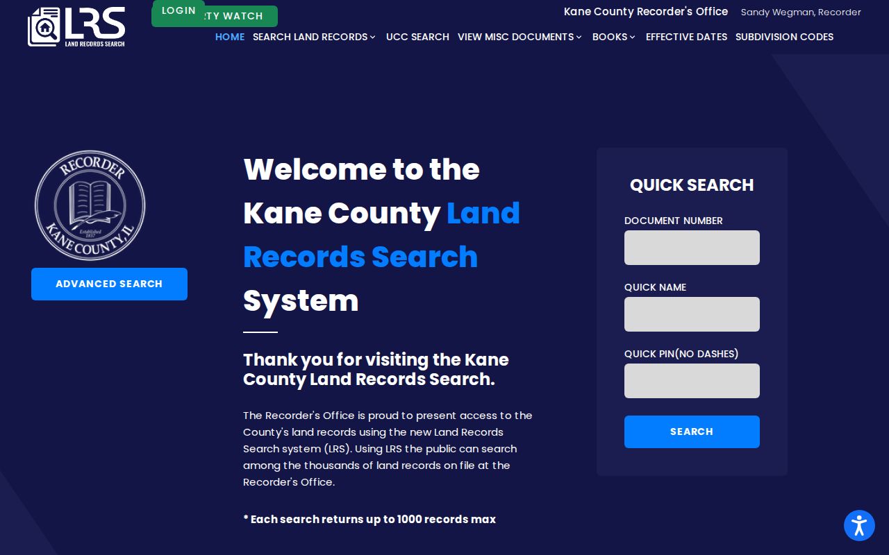 Carpentersville residents directory Kane land records